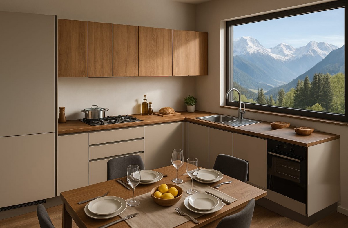 cucina creo modello tablet angolare da cm. 330 x 275